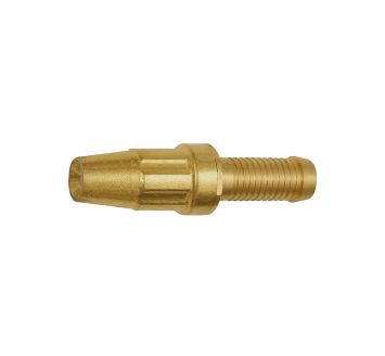 GEKA spray nozzle with hose connector, bright brass, I.D. 19