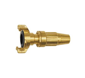 GEKA spray nozzle with coupling connector, bright brass, DN 19