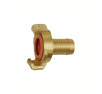 GEKA hose piece, rigid, Potable water, bright brass, I.D. 13