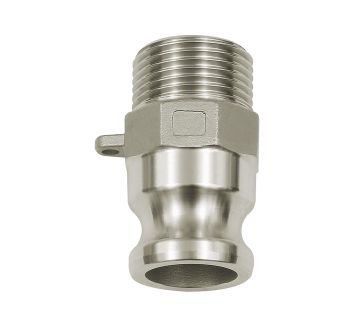 Kamlok quick-connect plug, Exterior thread, F type, 1.4401, R 1