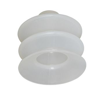 Bellows suction cup, Round 2.5 folds, Silicone material, FG Ø9mm