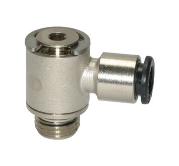 Push-in L-fitting »click-clock«, rotating, G 1/8 o., hose ext. Ø6