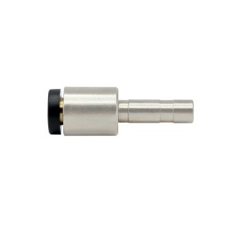 Straight push-in connector, Plug nipple red. 8 mm, »click-clock«