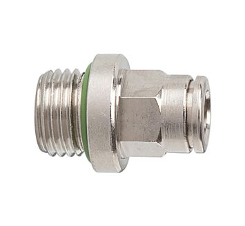 Straight push-in fitting »metallica« M5 o., hose exterior Ø 4