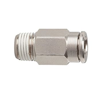 Straight push-in fitting »metallica« R 1/8 o., hose exterior Ø 6