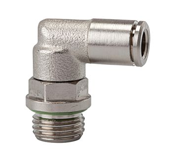 Push-in L-fitting »metallica« rotating, G 1/8 o., hose ext. Ø 6