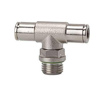 Push-in T-fitting »metallica« rotating, G 1/8 o., hose ext. Ø 6