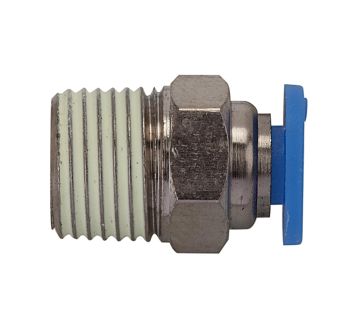 Straight push-in fitting »Blue Series« mini, R 1/8 o., hose Ø 4