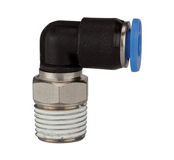 Push-in L-fitting »Blue Series« mini, rotating, R 1/8