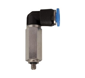 Push-in L-fitting »Blue Series« mini, Long, rotating, M6