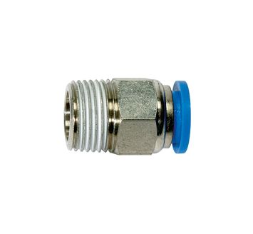 Straight push-in fitting »Blue Series«, R 1/8 o., hose ext. Ø 10