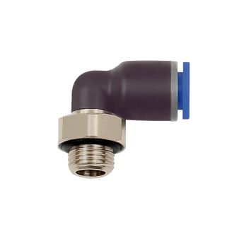 Push-in L-fitting »Blue Series«, rotating, M5 o.