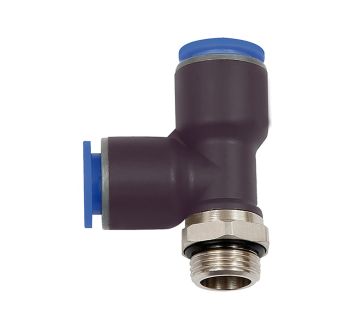 Push-in T-fitting »Blue Series«, L-shape, rotating, G 1/8 o.