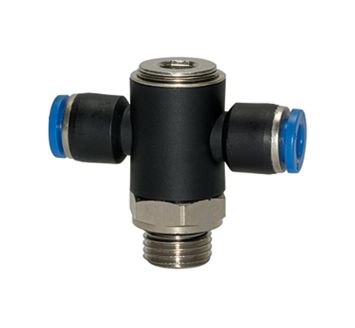 Push-in T-fitting »Blue Series«, rotating, G 1/8 o.