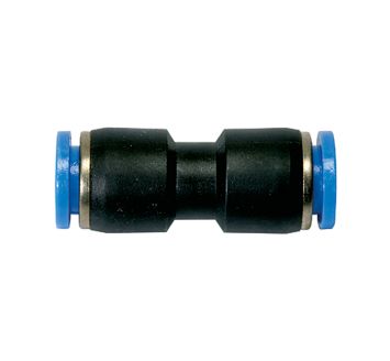 Straight push-in connector »Blue Series«, for hose exterior Ø 10