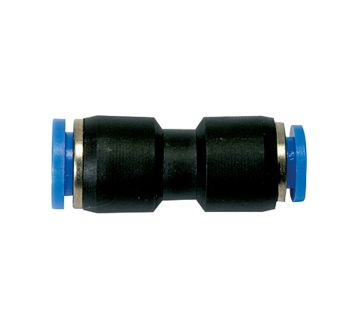 Straight push-in connector »Blue Series«, red., hose ext. Ø 8/4