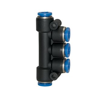 T multi-distributor, Plug connector »Blue Series« hose ext. Ø 5x8