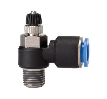 Throttle check valve »Blue Series«, Supply air throttle, R 1/8 o.