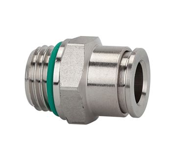 Straight push-in fitting, M5 o., for hose exterior Ø 4 mm