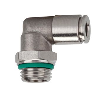 Push-in L-fitting, rotating, G 1/8 o., for hose exterior Ø 8 mm