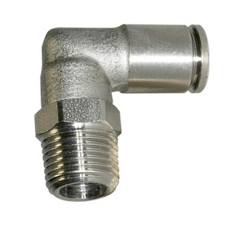 Push-in L-fitting, rotating, R 1/8 o., for hose exterior Ø 4 mm