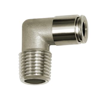 Push-in L-fitting, R 1/8 o., for hose exterior Ø 4 mm