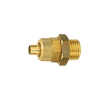 Straight screw-in fitting, G 1/8 o., for hose 6/4 mm, Brass