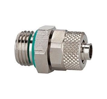 Straight screw-in fitting, FKM O-ring, G 1/4 o., for hose 6/4