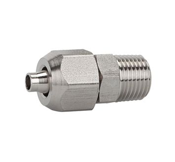 Straight screw-in fitting, R 1/8, for hose 6/4, Stainless steel