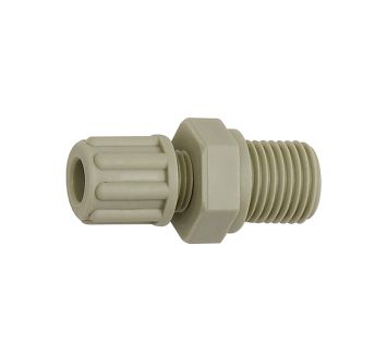 Straight screw-in fitting, G 1/4 o., for hose 4/6 mm, AF 17, PP