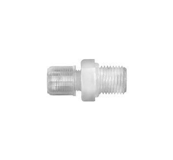 Straight screw-in fitting, G 3/8 o., for hose 9/12 mm, AF 22, PFA