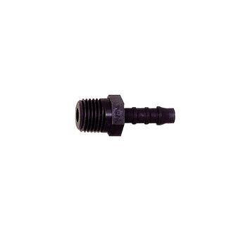 Straight screw-in supports, R 3/8 o., for hose I.D. 6 mm, PA 6