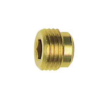 Locking screw, Hexagonal socket, without flange, G 1/8, Brass