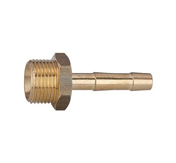 Screw-in hose connector, M5, for hose I.D. 4 mm, AF 7, Brass