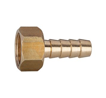 Screw-on hose connector, G 1/8, for hose I.D. 6 mm, AF 12, Brass
