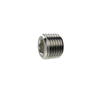 Locking screw, Hexagonal socket, without flange, R 3/8, AF 8