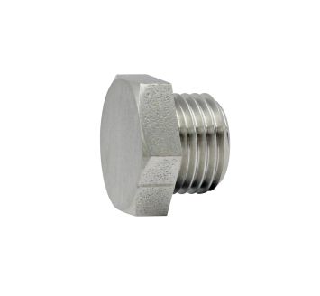 Locking screw, Exterior hexagonal, G 1/4, AF 17, Stainless steel