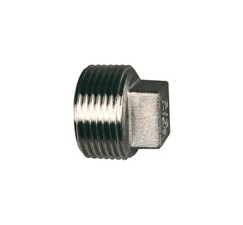 Stopper, Square, G 3/4, AF 17, Stainless steel 1.4408