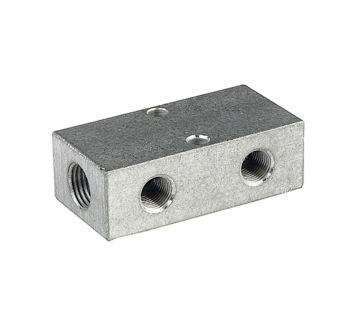 Distributor strip, Both sides, Input 2x3/8, Output 3+3x1/4