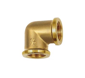 Angled piece, 90°, interior / interior, G 3/8, Bright brass
