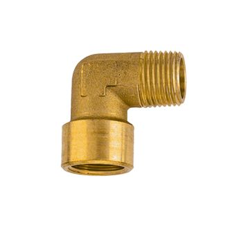 Angled piece, interior / exterior, G/R 3/8, AF 17, Bright brass