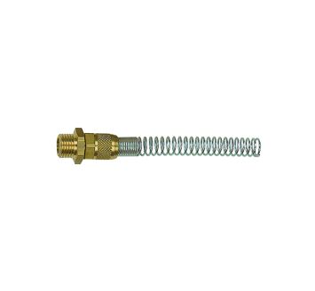 Starre Verschraubung, Knickschutzfeder, G 1/8, Schlauch-Ø 6x4