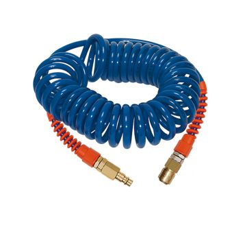 Spiralschlauch-Standardkupplung-Set, PU, Schlauch-ø 8x5, 3,0 m