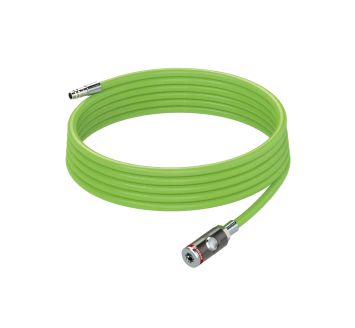 PVC braided hose set, neon green, Hose Ø 12x6, Length 20 m