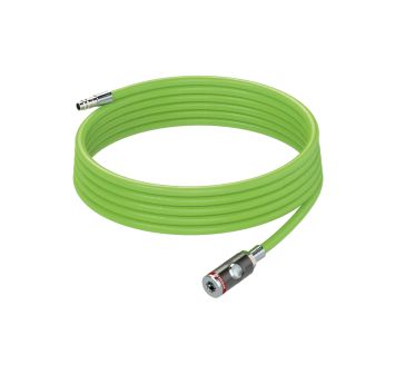 PVC braided hose set, neon green, Hose Ø 15x9, Length 10 m