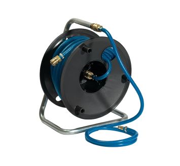 Compressed air hose drum, 20 m PVC hose Ø 15x9
