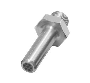 Low noise round nozzle, M12x1.25, Nozzles-exterior Ø 10 mm