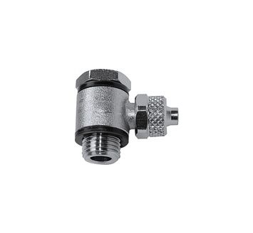 Angled pivot fitting »value line«, G 3/8 o., for hose 10/8 mm