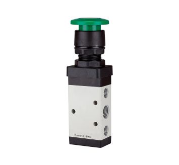 5/2-way valve, manual »M5« Palm button, monostable, G 1/8