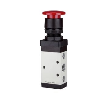 5/2-way valve, manual »M5« Palm button, monostable, G 1/4